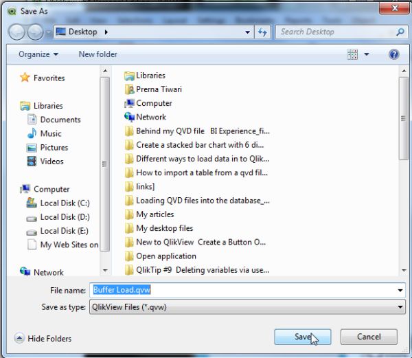 Buffer Load Statement in QlikView